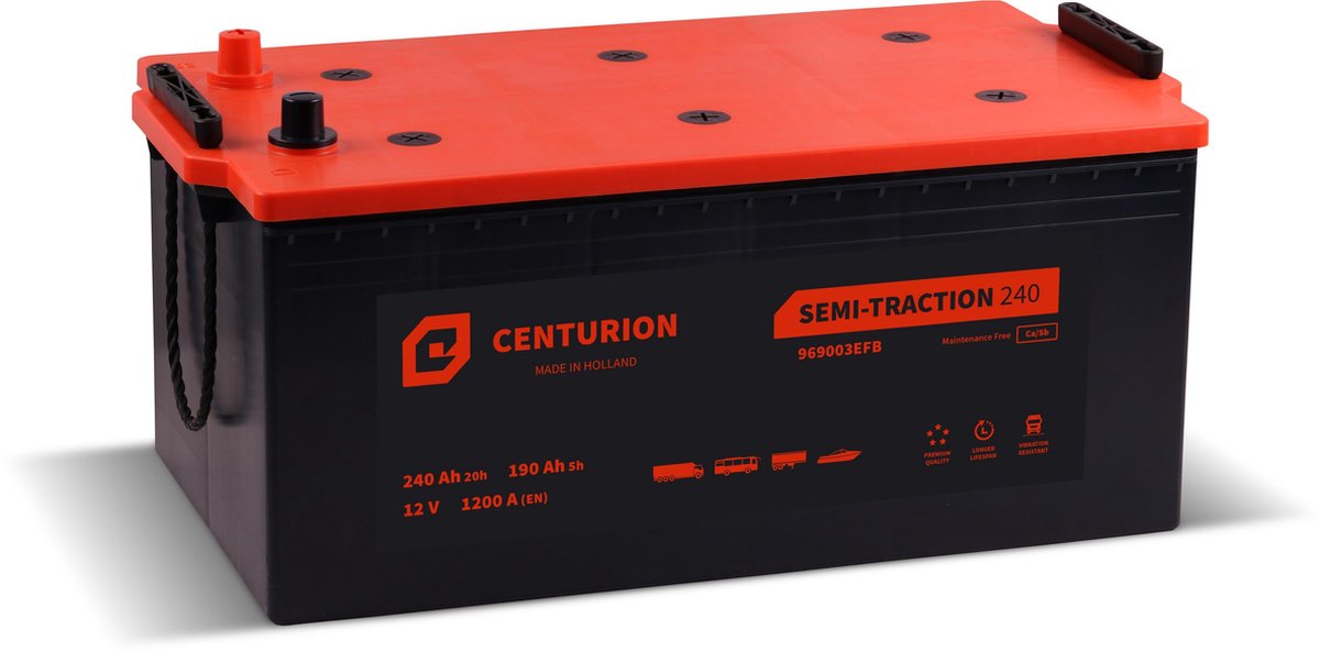 Centurion Semi-tractie EFB accu 240Ah 12V | Boot